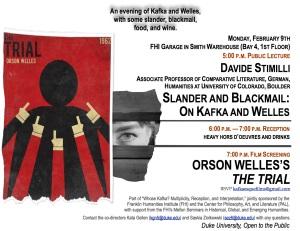February 9th, Kafka and Welles